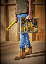 STANLEY Pro Toolbox Deep Storage Organiser Clear Lid 8 Removable Compartments view 6