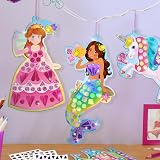 Imagimake Mirror Mosaic Princess & Unicorn Craft Kit 950+ Foil Stickers view 4