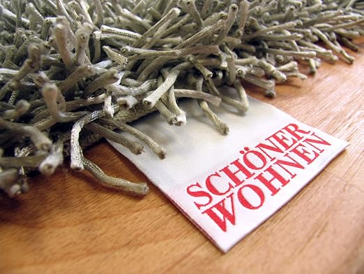 Schoner Wohnen Shaggy Hochflor Teppich Twist Silber 6210 004