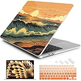 Batianda Premium Case for New MacBook Air 15 inch 2025 M4 2024 2023 with M3 M2 Chip Model A3114 A2941, Designed Protective Plastic Hardshell & Keyboard Cover & Screen Protector, Dusk