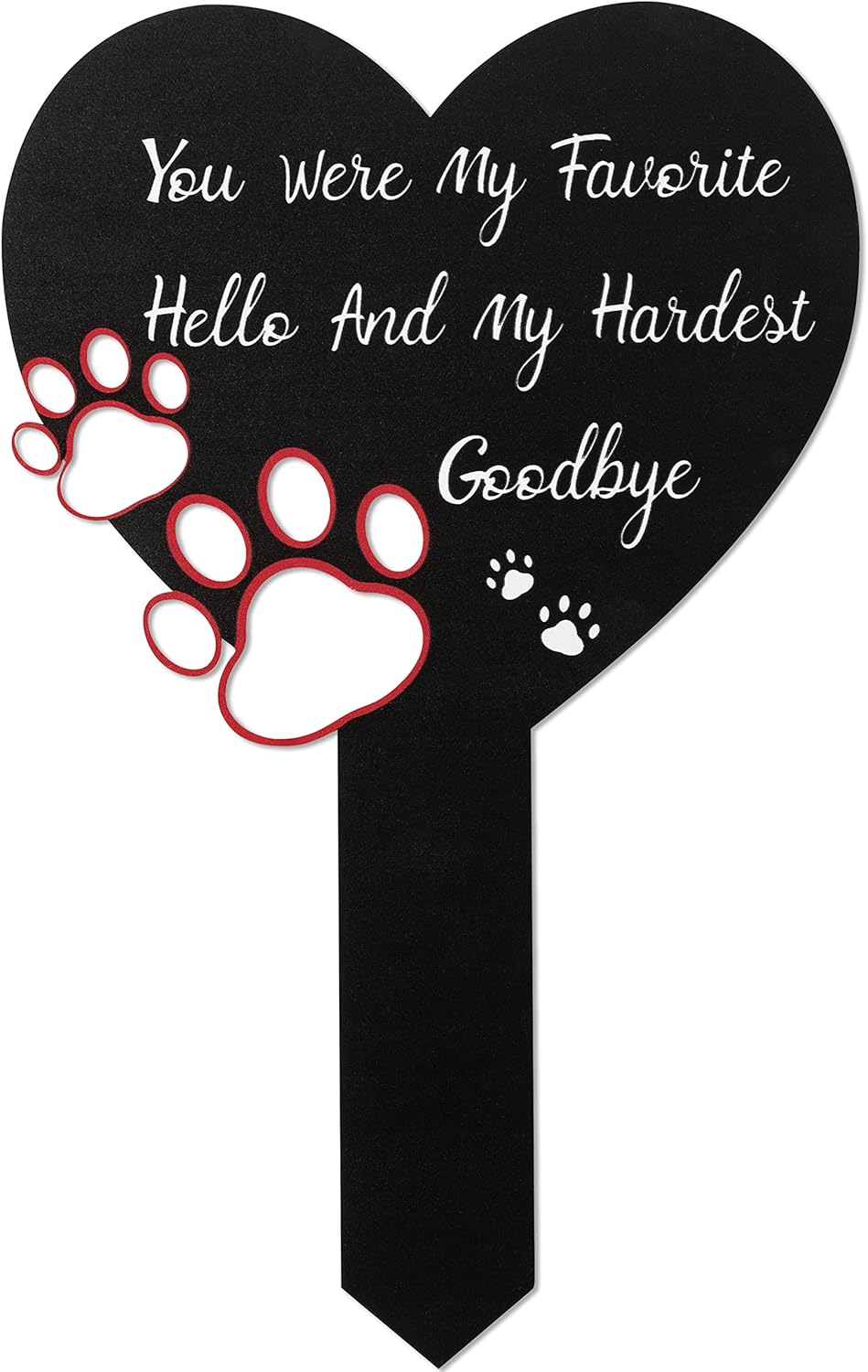 Decorative Garden Stakes - BUoonyer Pet Memorial Graves Markers for Dogs Cats, Pet Cemetery Headstones Decorations, Metal Cross Stake Grave Stones Decor, Graveyard Remembrance Graveside Sign for Garden Outdoor Outside Yard