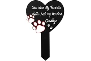 BUoonyer Pet Memorial Graves Markers for Dogs Cats, Pet Cemetery Headstones Decorations, Metal Cross Stake Grave Stones Decor, Graveyard Remembrance Graveside Sign for Garden Outdoor Outside Yard