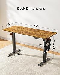 Marsail Standing Desk Adjustable Height Home Office