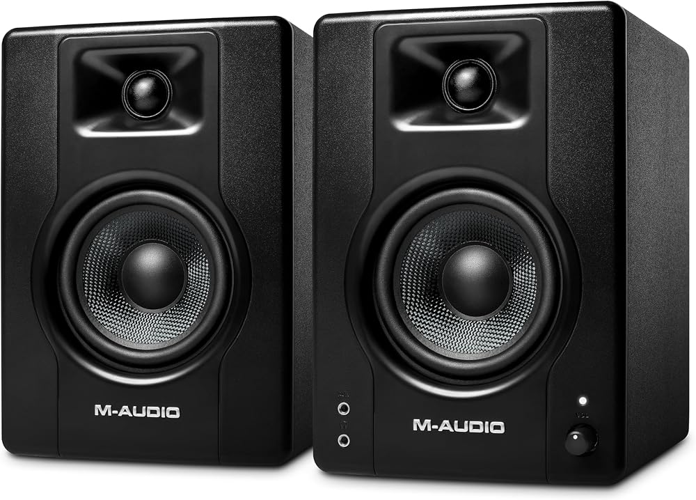 M-Audio BX4 Pair 4.5-Inch Studio Monitors 120W for PC Production & Recording