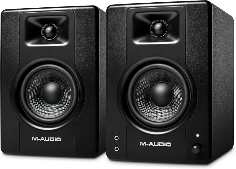 M-Audio BX4 Pair 4.5-Inch Studio Monitors 120W for PC Production & Recording