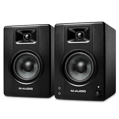 M-AUDIO BX4 Pair 4.5" Studio Monitors, HD PC Speakers for Recording and Multimedia with Music Production Software