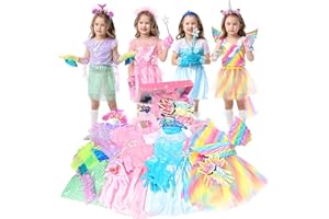 LIMIROLER Princess Dress Up Clothes for Little Girls Princess Role Play Costume Gift Set 25 Pcs Pretend Toys Kit for Toddlers Girls Aged 3-6 Years Old