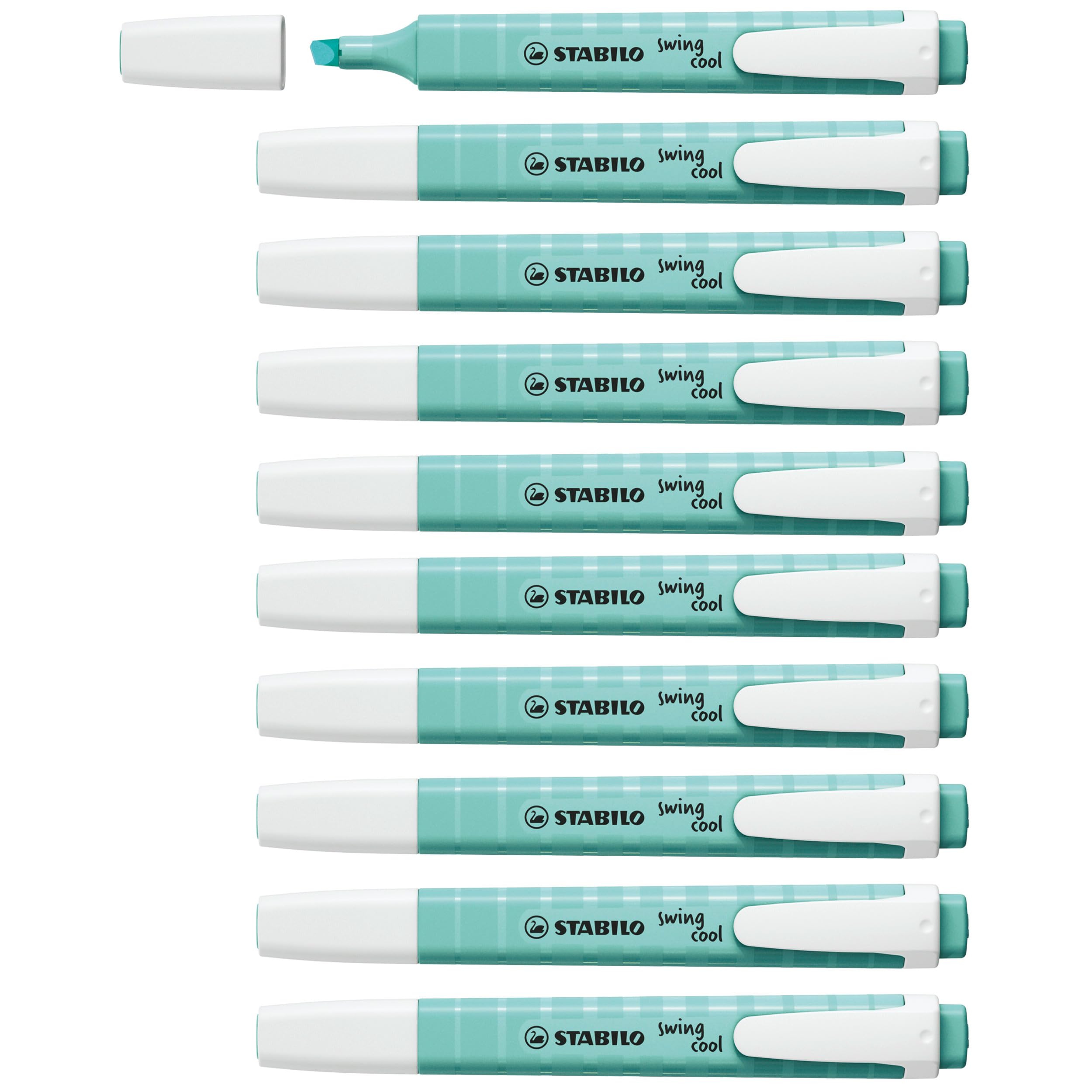 STABILO swing cool Pastel - Highlighter - Pack of 10 - Touch of Turquoise