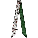 JERLA 100% Mulberry silk Scarf Bag scarf Head Hair Ribbon Handbag Handle wrap Tie Bundle Neckerchief Scarf for women