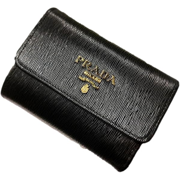 Amazon.com: Prada Womens Tri-Fold Saffiano Leather Wallet Sole