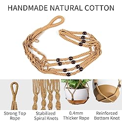 IDEEEPAN 35 Inch Macrame Plant Hanger - Fits 4-13
