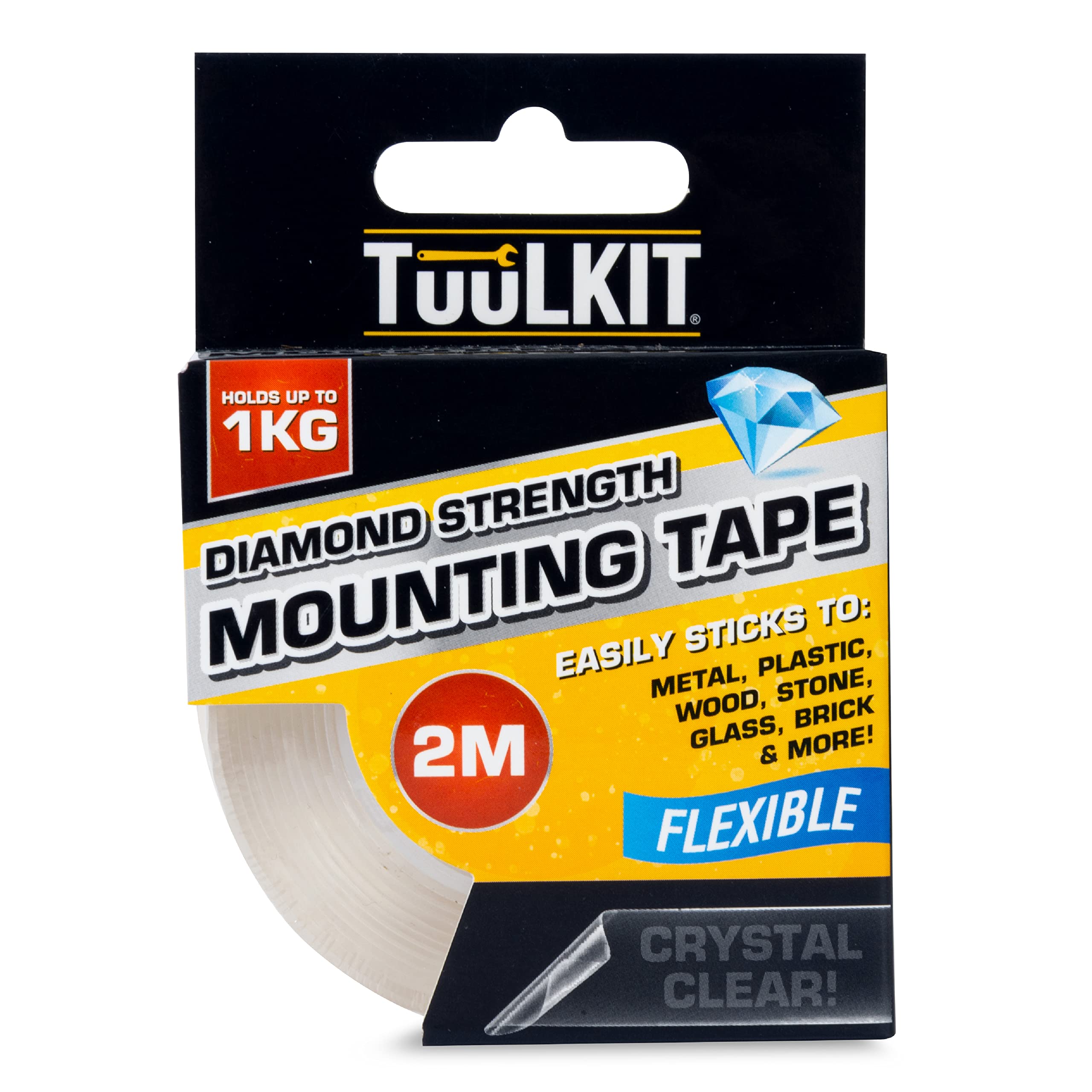 TUULKIT Diamond Strength Mounting Tape 2 Meters Crystal Clear Easy Stick & Flexible