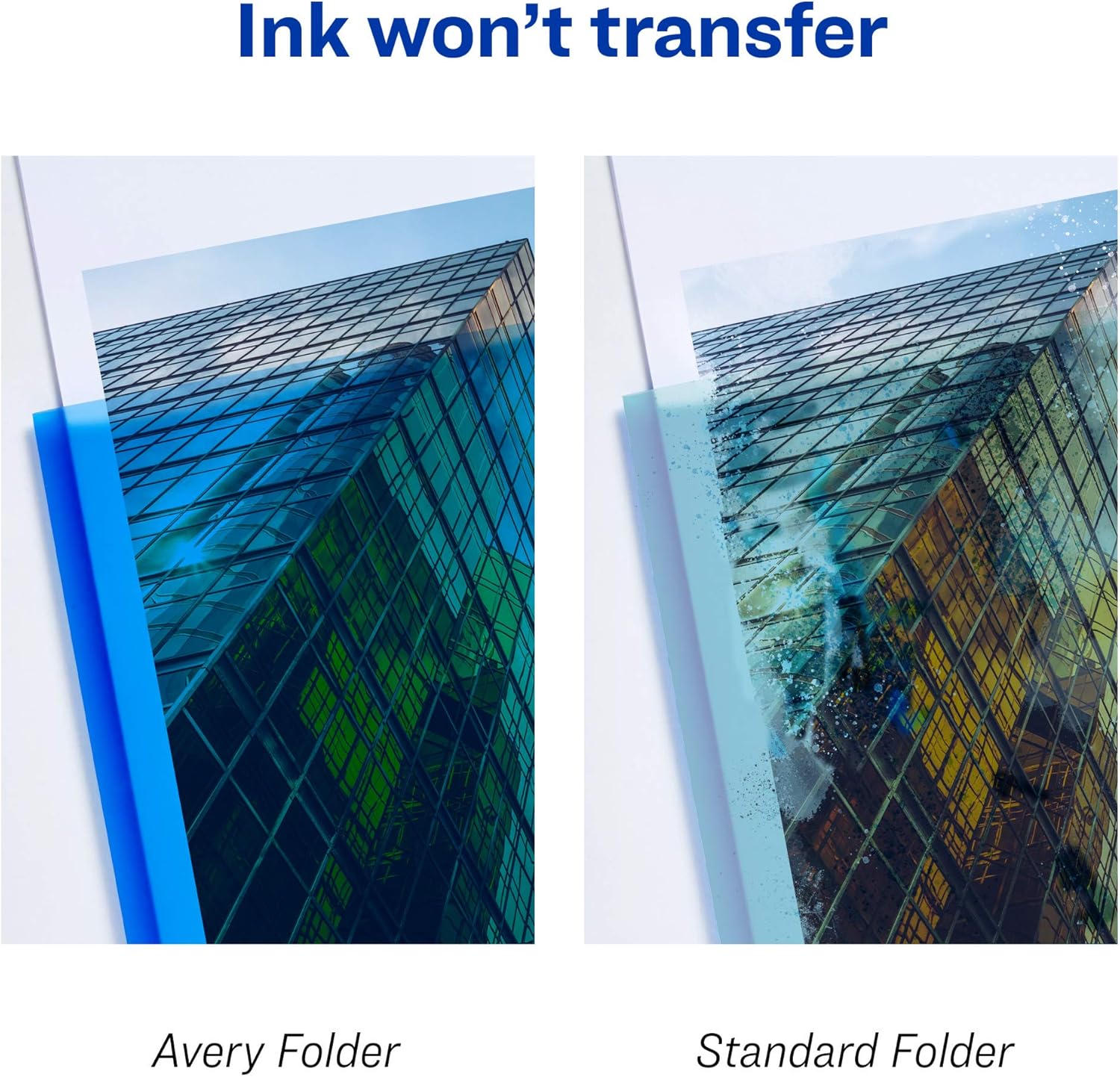 Avery Lay Flat Report Cover with 3 Plastic Fasteners, Clear Front Window, Holds up to 50 Sheets, 1 Gray Cover (47781) : Business Report Covers : Office Products