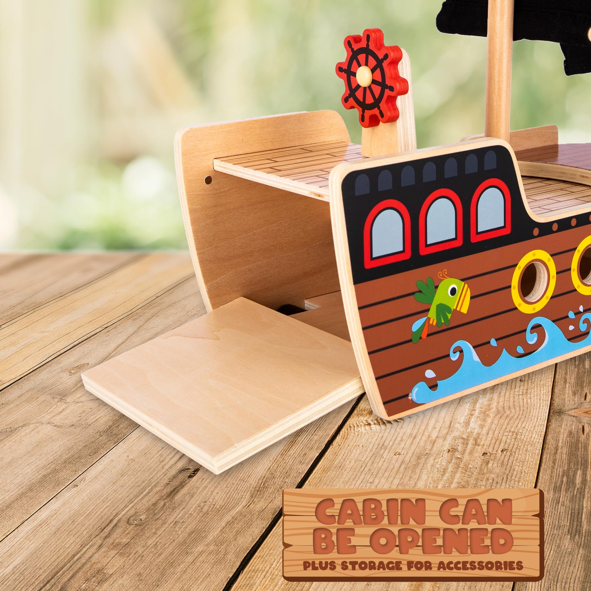 ArtCreativity Pirate Ship Toy Side View