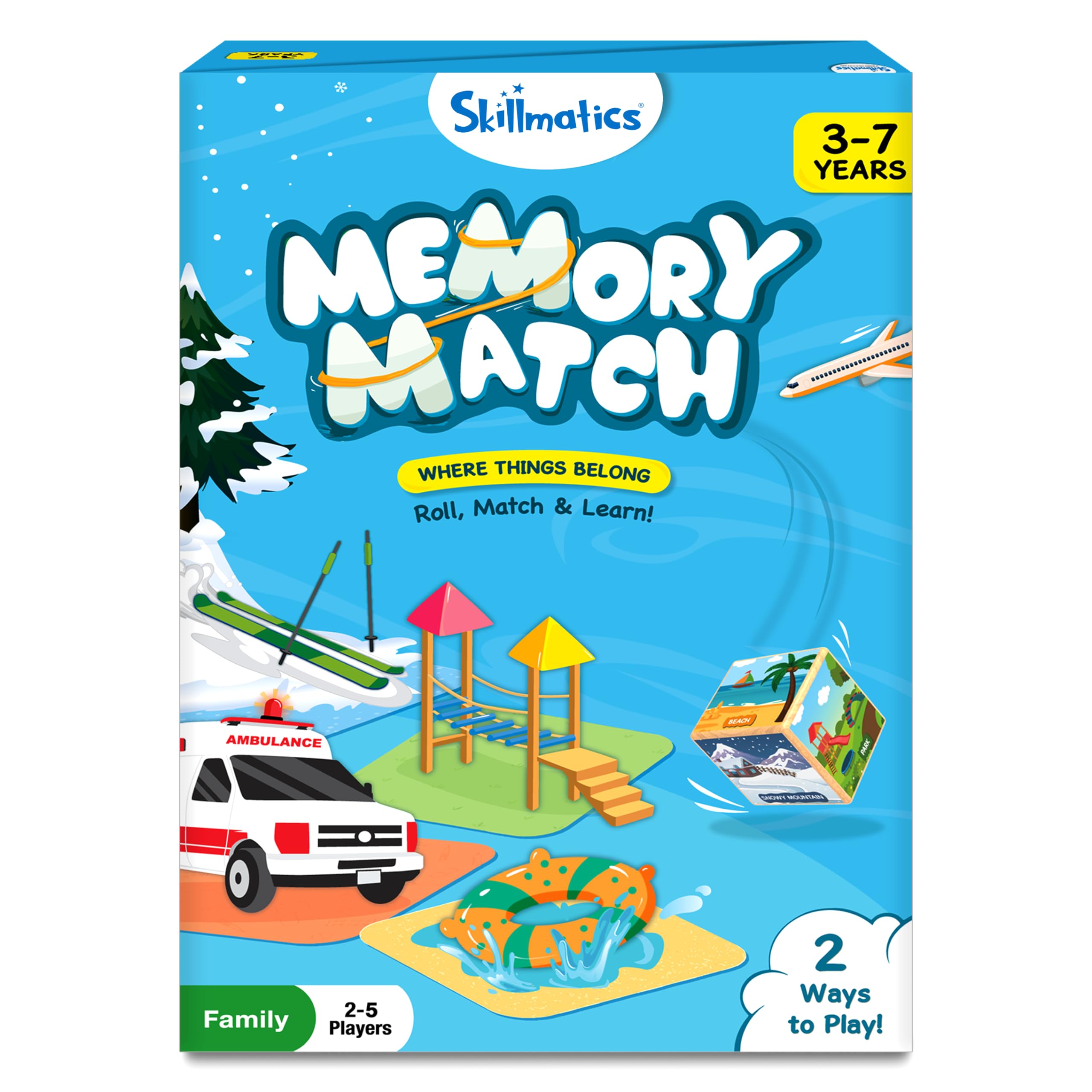 Skillmatics Memory Match - Where Things Belong, Fun & Fast Matching Board Game for Kids, Educational Preschool Game for Toddlers, Boys & Girls Ages 3, 4, 5, 6 & 7, Learning & Brain Development Toy