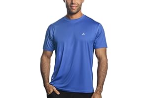 Arctic Cool Men’s Crew Neck Instant Cooling Moisture Wicking Performance UPF 50+ Short Sleeve Workout Shirt