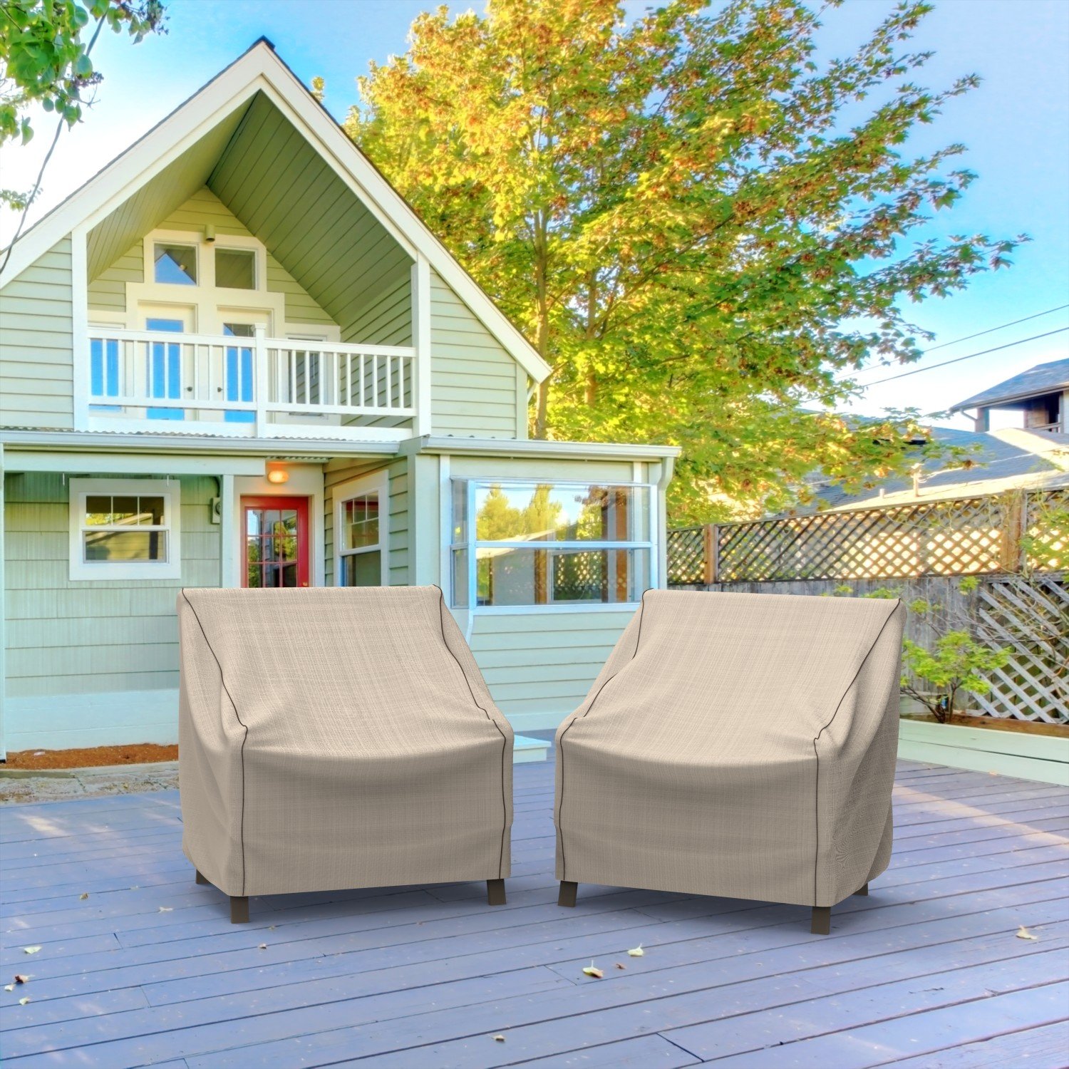 Budge P1a02pm1 English Garden Patio Chair Cover Tan Tweed X Small Chair Covers