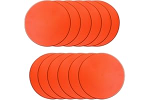 PIKZH Poly Spot Markers 9 inch Non-Slip Rubber Agility Training Markers Floor Dots Flat Field Cones for Football, Soccer, Basketball, School Exercise Drills, Dance Practice