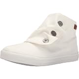 Blowfish Women's Play Sneaker - Unlaced Distressed Look, Elastic Comfort, Bloom Algae Insole