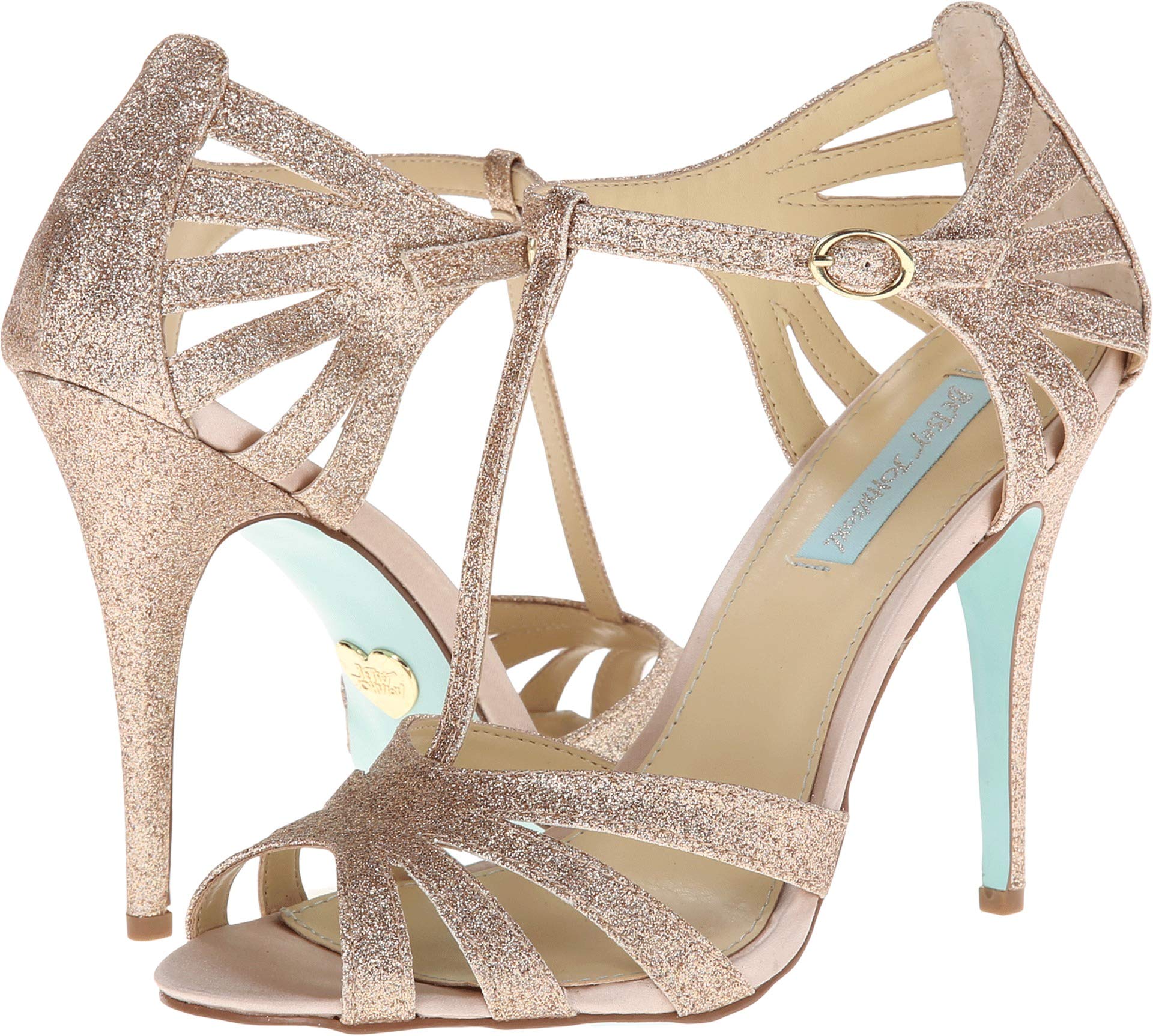 blue by betsey johnson tee glitter dress sandals