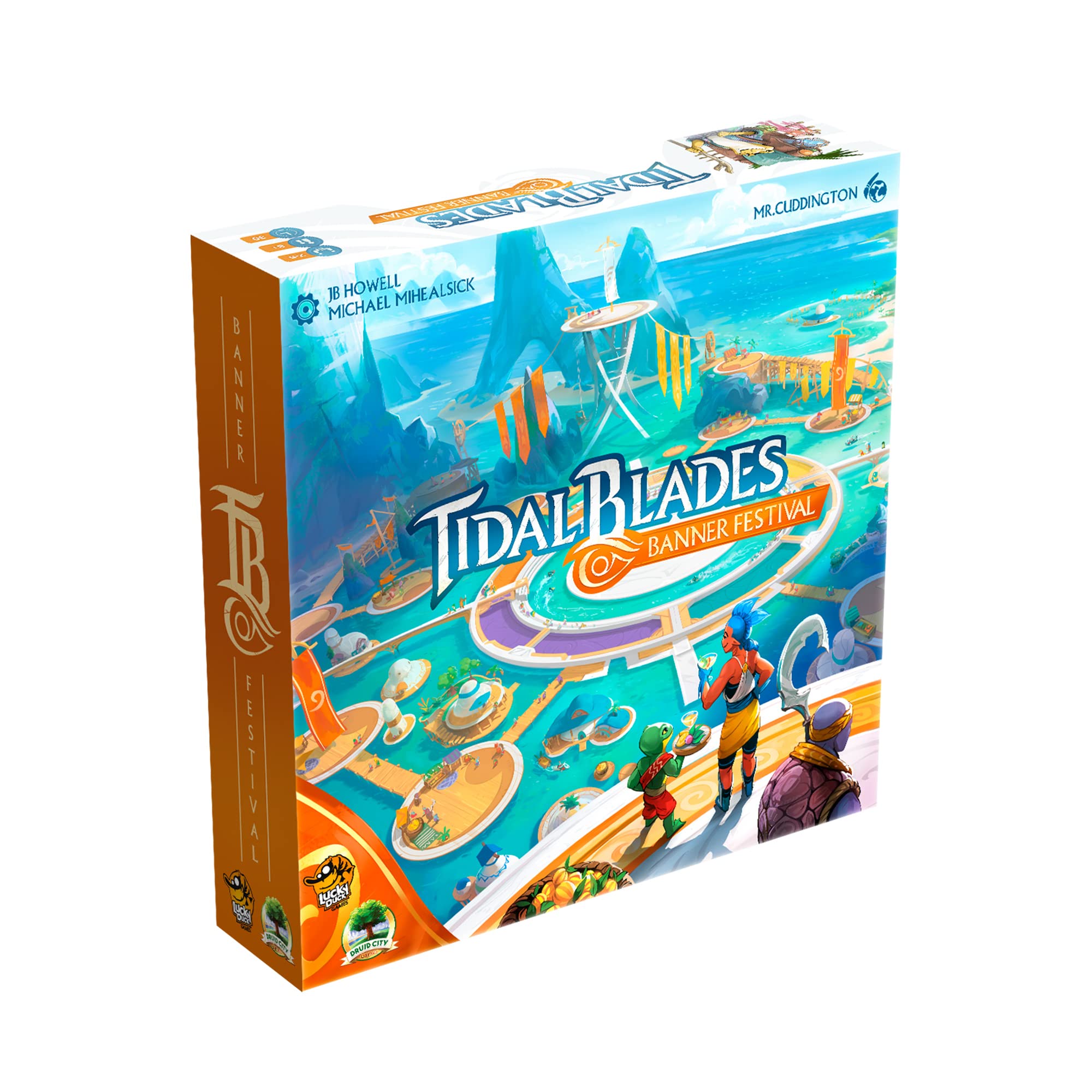 Lucky Duck Games Tidal Blades: Banner Festival - Exciting Adventure Board Game with Stunning Artwork! Strategy Game for Kids and Adults, Ages 8+, 2-5 Players, 30-45 Minute Playtime, Lucky Duck Games