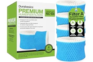 Durabasics 4 Pack of Premium Humidifier Filters Compatible with Honeywell Humidifier Filters HAC-504, HAC-504AW & Honeywell Filter A | Replacement for HCM 350 Filters & Cool Mist Humidifiers