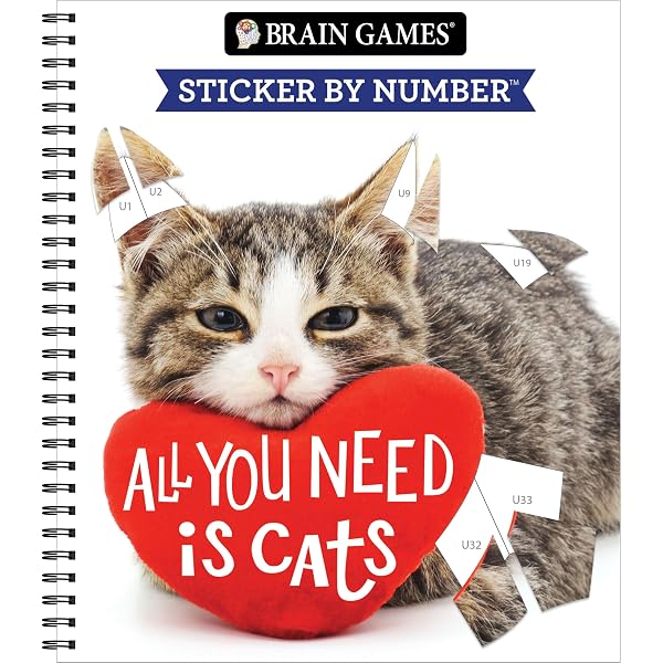 Brain Games - Sticker by Number: Cats (28 Images to Sticker