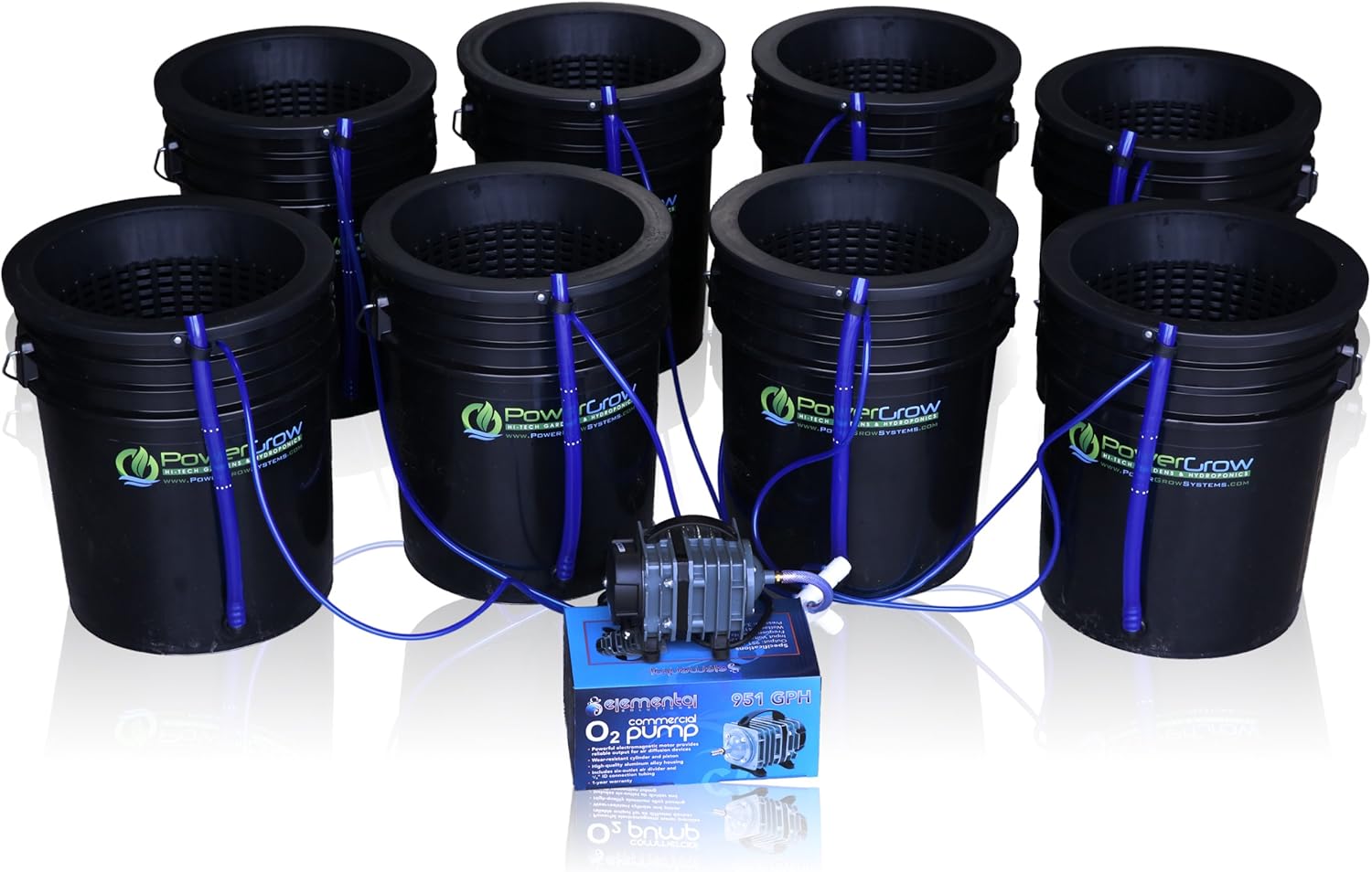 10" inch Bucket Kit by PowerGrow Deep Water Culture DWC Hydroponic System