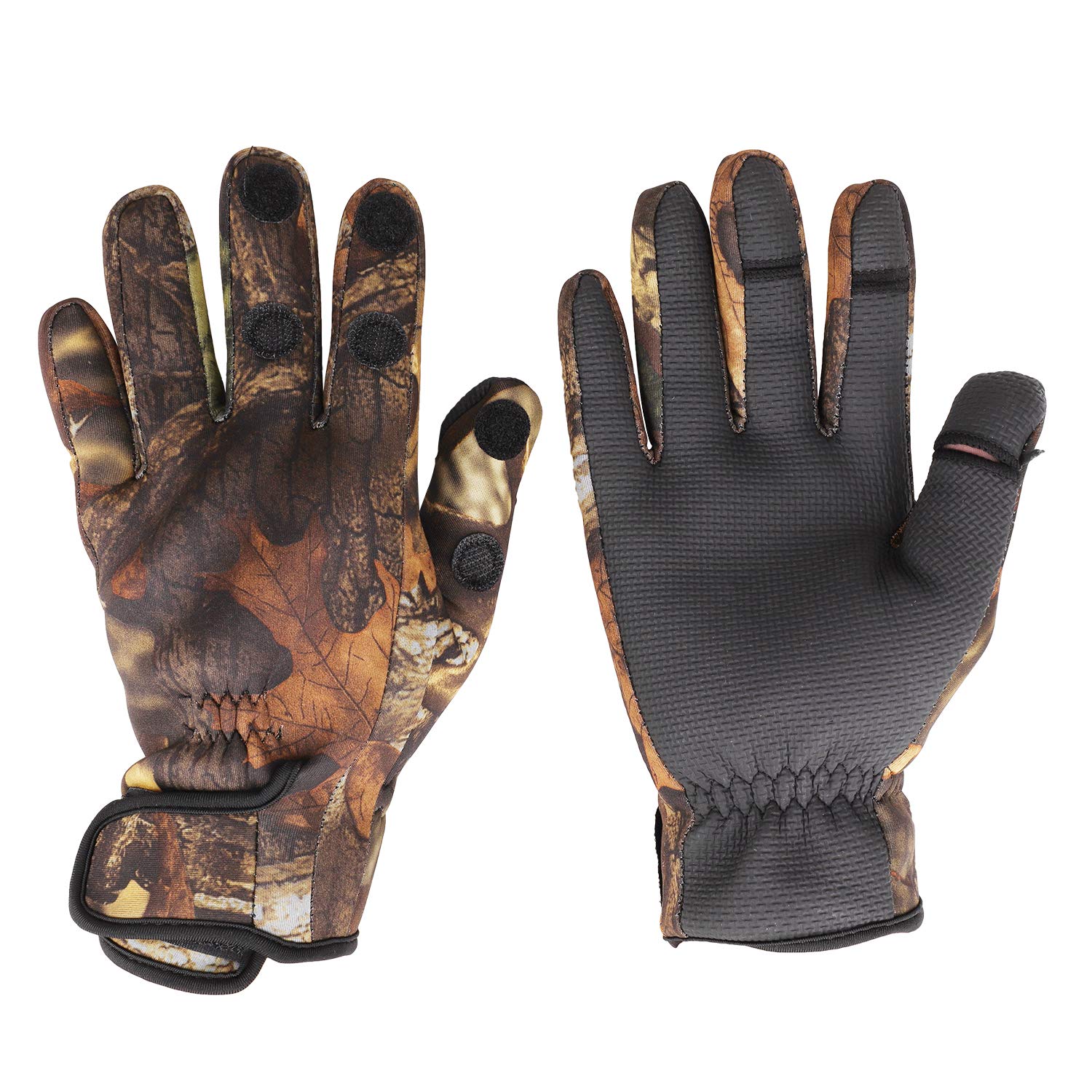 Faxianther Winter Windproof Fishing Gloves with Flexible 3 Cut Fingers Warm Anti-Skid Ice Fishing Gloves for Men Women, Great for Fly Fishing Photography Ski Motorcycling Hiking Hunting Cycling