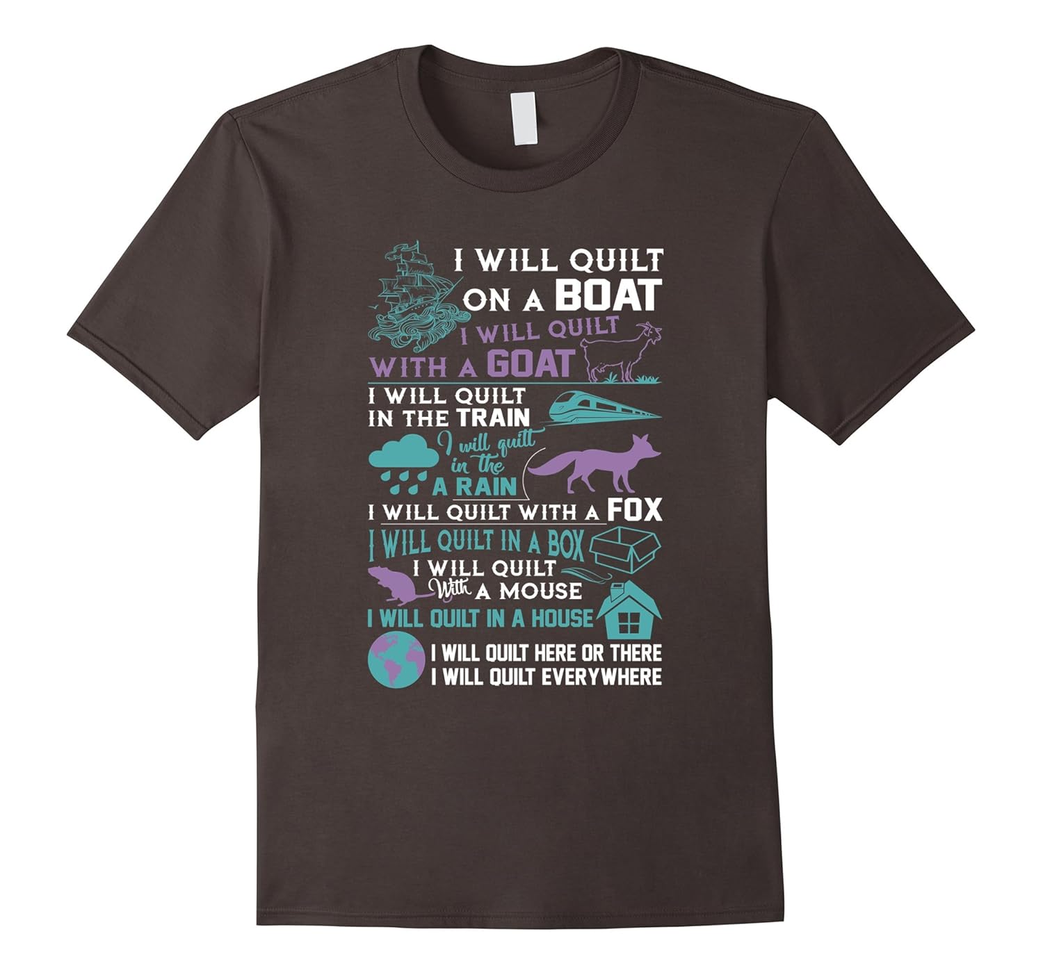 I Will Quilt On A Boat Quilting T-shirt Gift - Goatstee