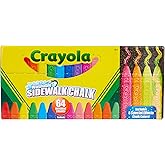 Crayola Ultimate Washable Chalk Collection (64ct), Bulk Outdoor Sidewalk Chalk for Kids, Outdoor Activities &amp; Spring Crafts, Gifts for Kids
