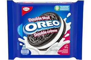 OREO, Double Stuf Chocolate Sandwich Cookies, 261 g, Baked in Canada