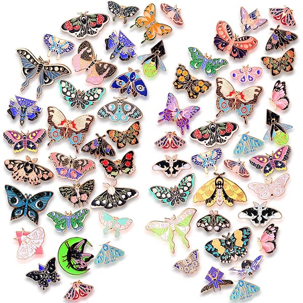 Amazon.com: CraftyDream 40 Pcs Flower Enamel Pins Bulk  display picture 2