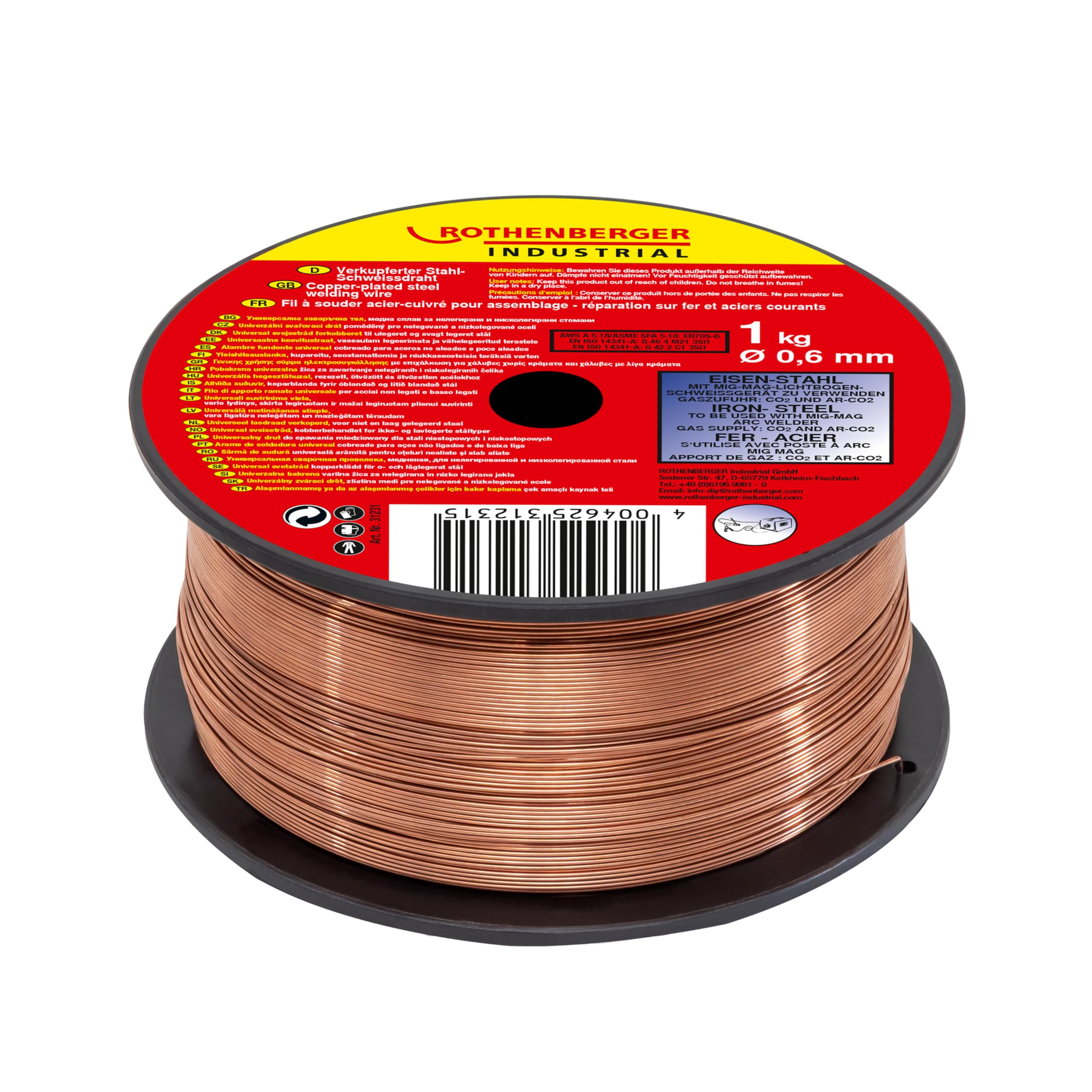ROTHENBERGER Industrial Inert Gas Welding Wire 0,6mm/1kg