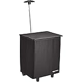 Amazon Basics Collapsible Lightweight Shopping Cart, 38 inch Handle Height, Black