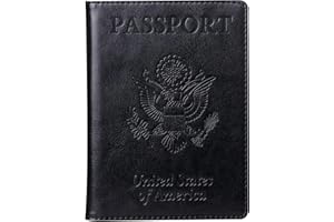 TIGARI Passport Holder for Travel, Slim Passport Cover for Women Men, Leather Passport Case Protector with Waterproof Slot, Family Vacation Plane Cruise Travel Essentials