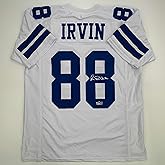 Facsimile Autographed Michael Irvin Dallas White Reprint Laser Auto Football Jersey Size Men's XL