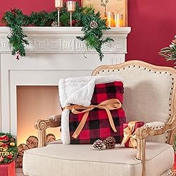 BEDELITE Sherpa Fleece Blanket - Black and Red