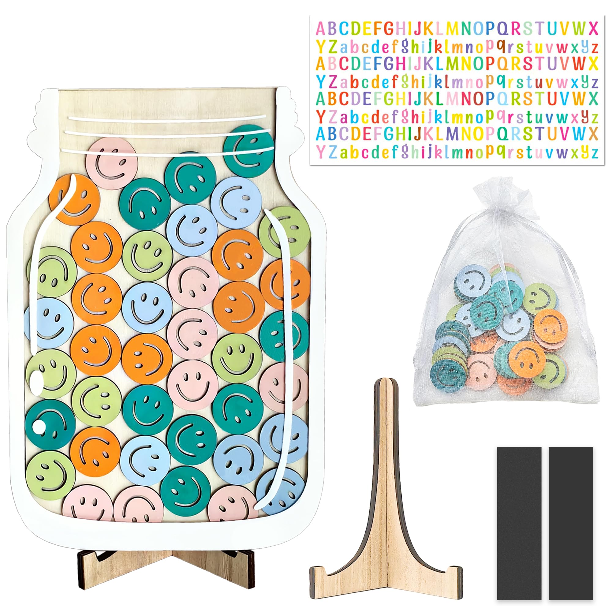 Photo 1 of Personalized Magnetic Reward Jar for Kids, Potty Training Chart Incentive Behavior Reward Chart and Chore Chart, Good Behavior Classroom Home Training Rewards Jar System with Smiley Face Tokens