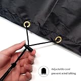 PATIO PLUS 200x80cm Round Garden Table Cover 420D Oxford Waterproof UV Black view 4