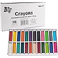SCS Direct IDIY Unwrapped Bulk Wax Crayons (Pre-sorted 120 ct, 5 each of 24 colors) - No Paper, Safety Tested, For Kids, Teachers, Art Classrooms, Back to School Supplies and Melting Craft Projects