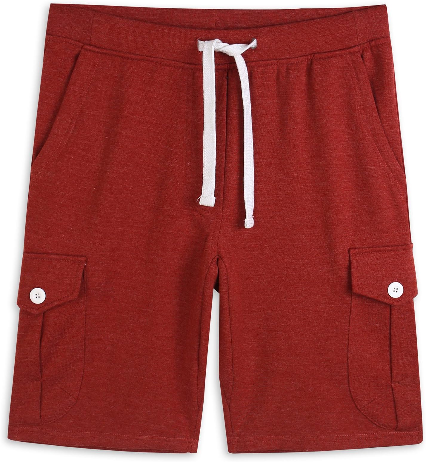 HARBETH Men's Classic-Fit 5-Pockets Cargo Short Cotton Elastic Fleece Gym Shorts
