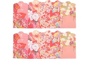 BESPORTBLE 50pcs Lucky Money Pocket Japanese Paper Red Envelopes 2022 Chinese Hongbao Cash Packets New Year Red Packets for S