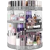 HEMTROY 360 Degree Rotating Makeup Organizer, Extra Large Capacity Cosmetic Storage Unit, Removable DIY 7 Layers Skincare Org