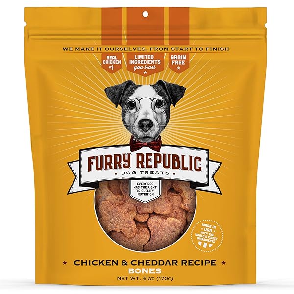 FURRY REPUBLIC CHICKEN AND CHEDDAR RECIPE BONES 6OZ, NATURAL (850002221060)