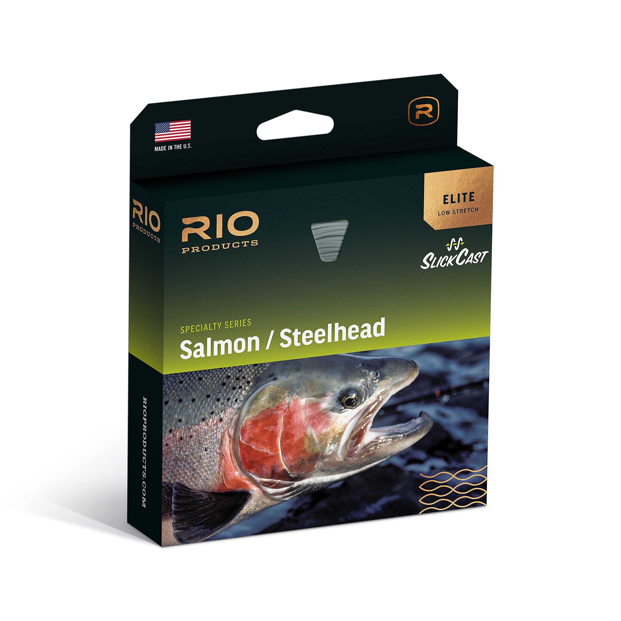 RIO Products Elite Salmon/Steelhead Fly Line, Front Taper for Single Handed Roll and Spey Casting, Slick Coating, WF8F
