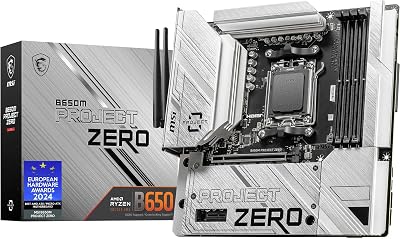 MSI B650M PROJECT ZERO AM5 Motherboard Back-Connect Ryzen 9000 DDR5 Wi-Fi 6E