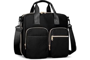 Prokva Zipper Binder with Shoulder Strap, 2 Inch 3-Ring Zip up Binder Organizer Bag Professional Binder Portfolio Fits 13 inc