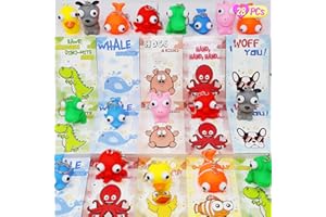 KIDDOKIDS 28 Valentines Day Gift Cards with Popping Out Eyes Stress Relief Pop Eyes Squeeze for Kids School Classroom Valentine’s Exchange Gift