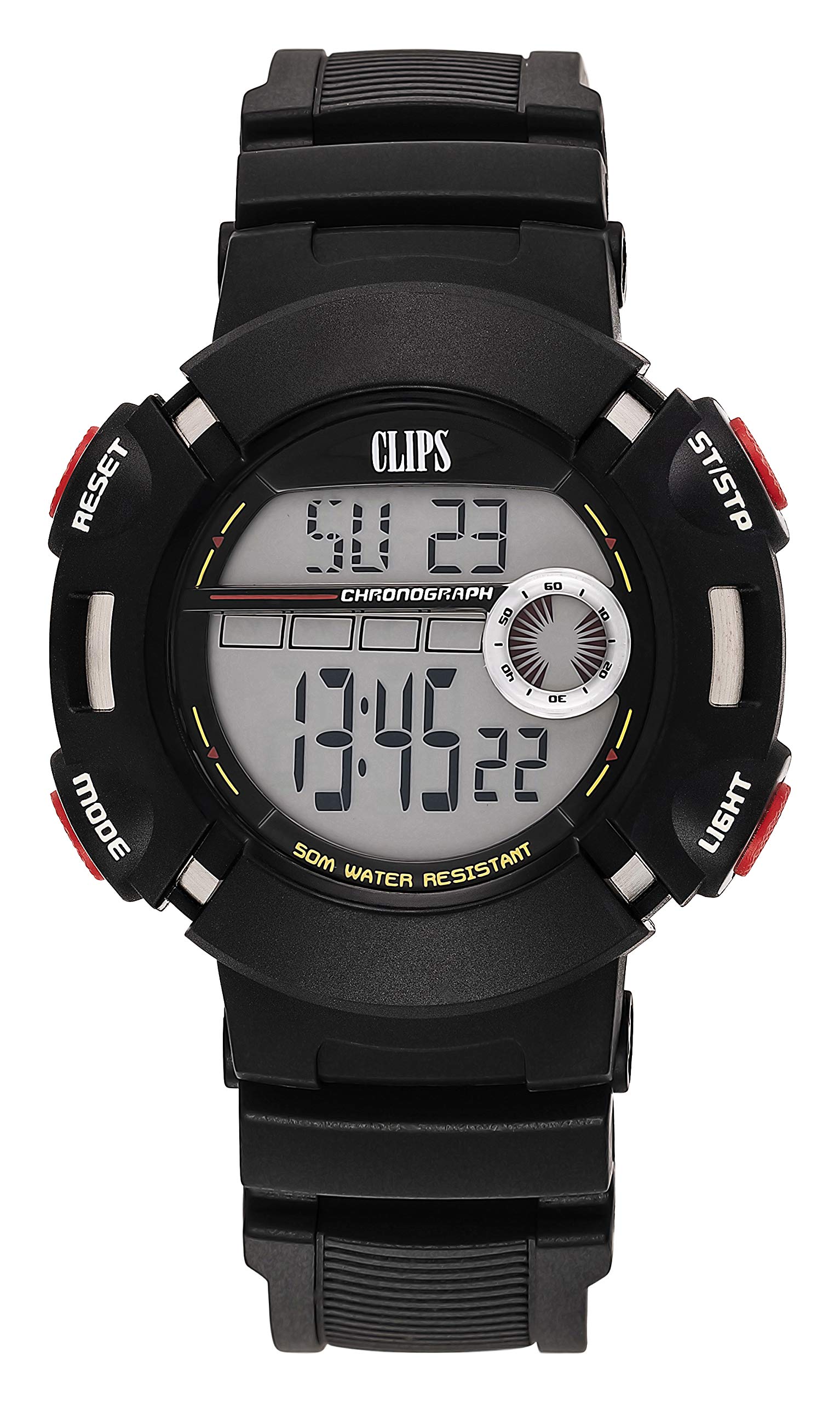 Clips Men's Quartz Watch with Grey Dial and Black Rubber Strap 557-6010-44